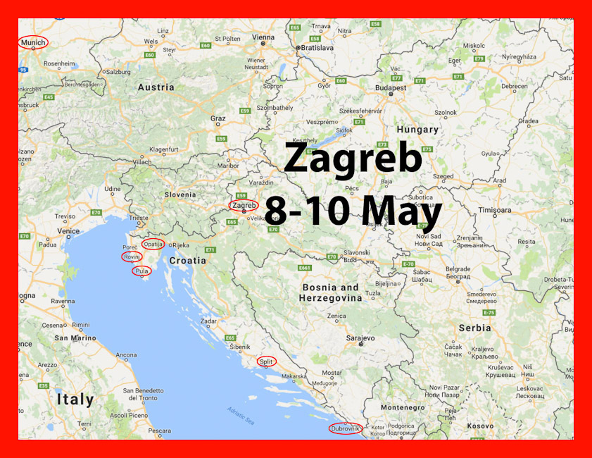 We had tickets on Croatian Airlines to fly from Pula to Zagreb, but the flight was cancelled four hours ahead. The airline sent us by van to Zagreb and later refunded our fare.