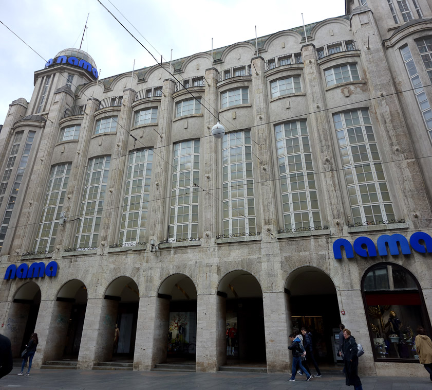 It was cold enough that Mariana needed to buy a sweater, so we went to the big downtown department store, Nama.