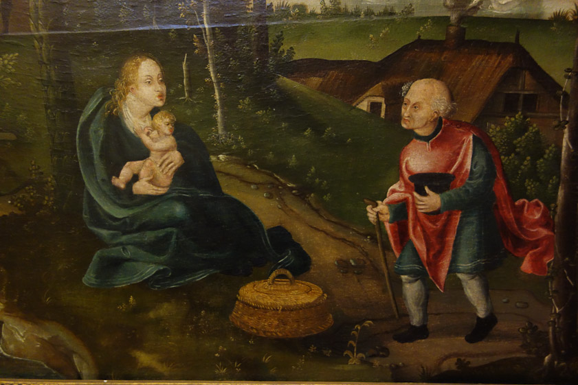 The crudeness of these figures is an exageration of other, accepted Patinirs.