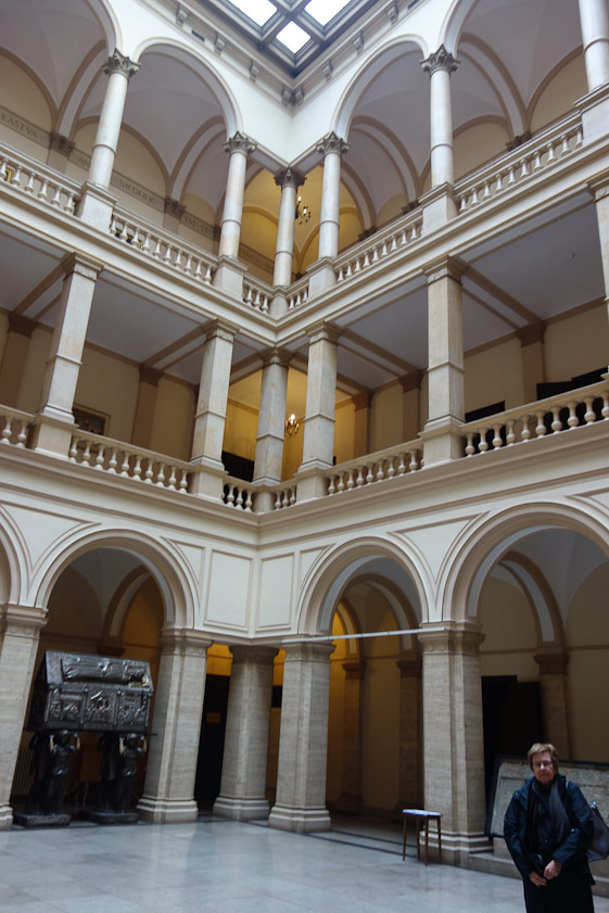 Courtyard of the Croatian Academy of Scienes and Arts, which holds the Strossmayer Collection of Old Masters.