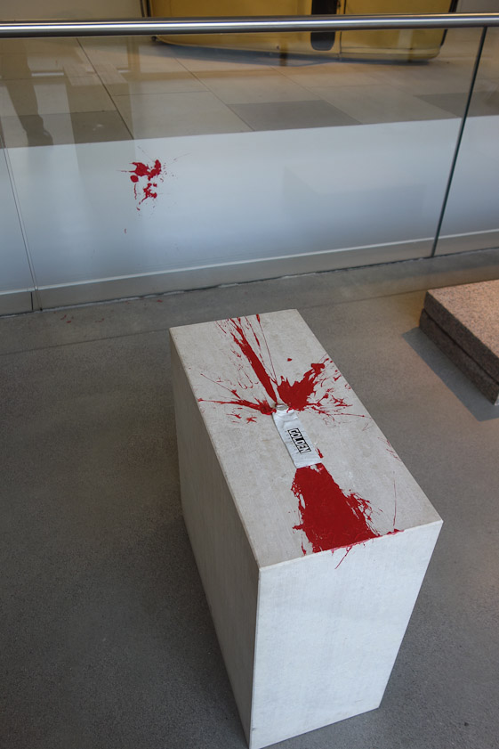 That's a smashed tube of artists' paint.