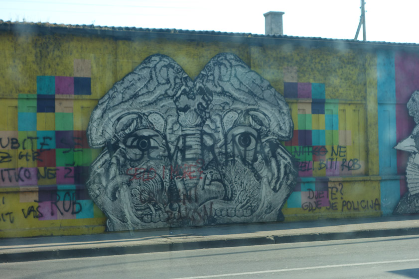 Grafitti seen from streetcar