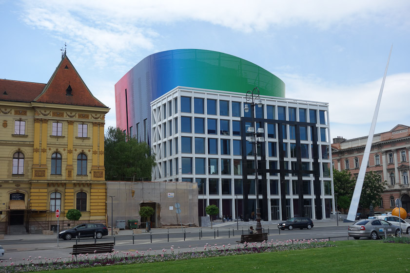 The School of Applied Arts and Design has striking colors.