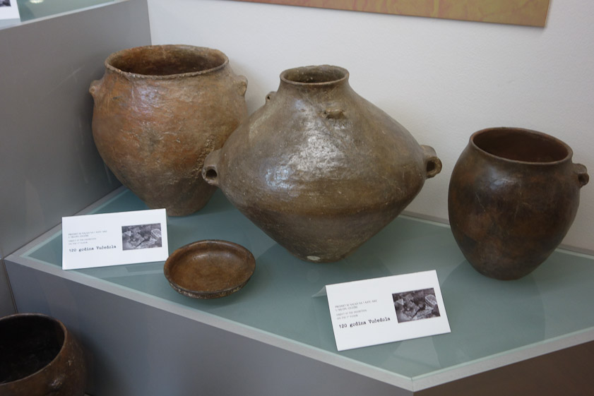 These handled pots appear to be glazed.