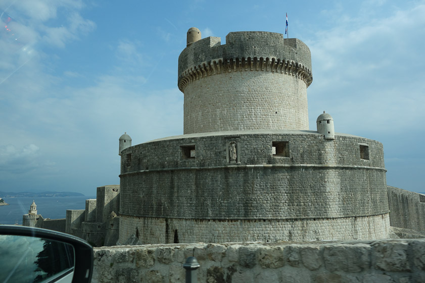 Part of the fortifications around Dubrovik, seen from our taxi from the Dubrovik airport.