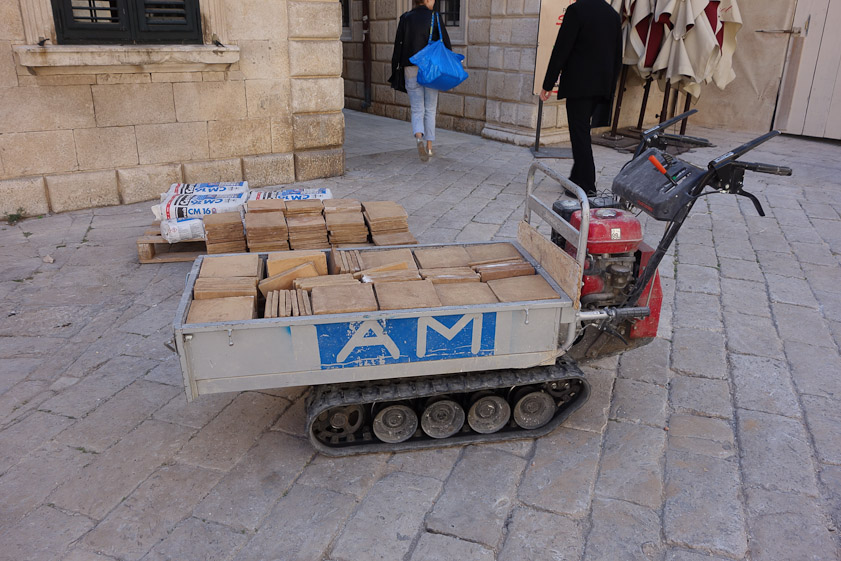 A powered carrier suited to the cramped, hilly nature of the city.
