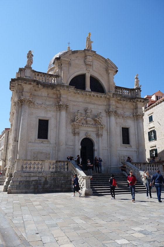 Saint Blaise is one block from the cathedral.