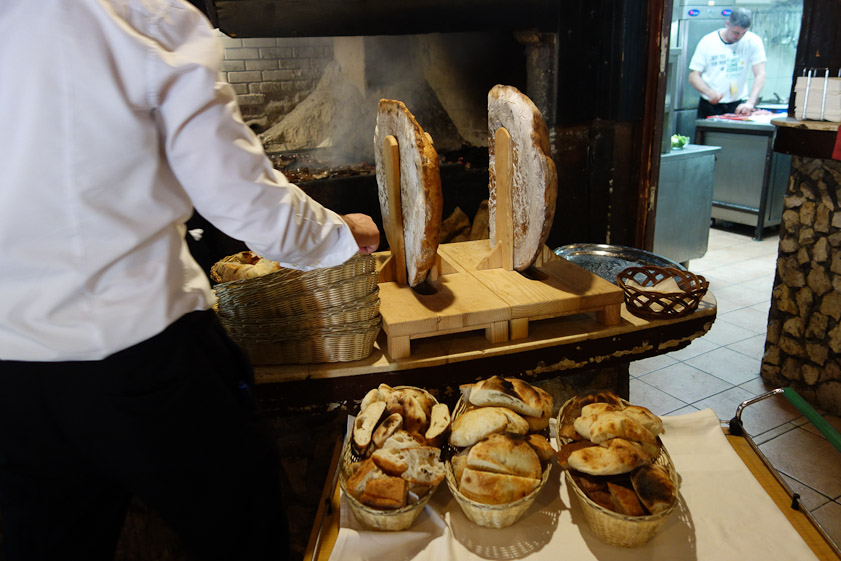 They also bake their own bread in a wood-fired oven.