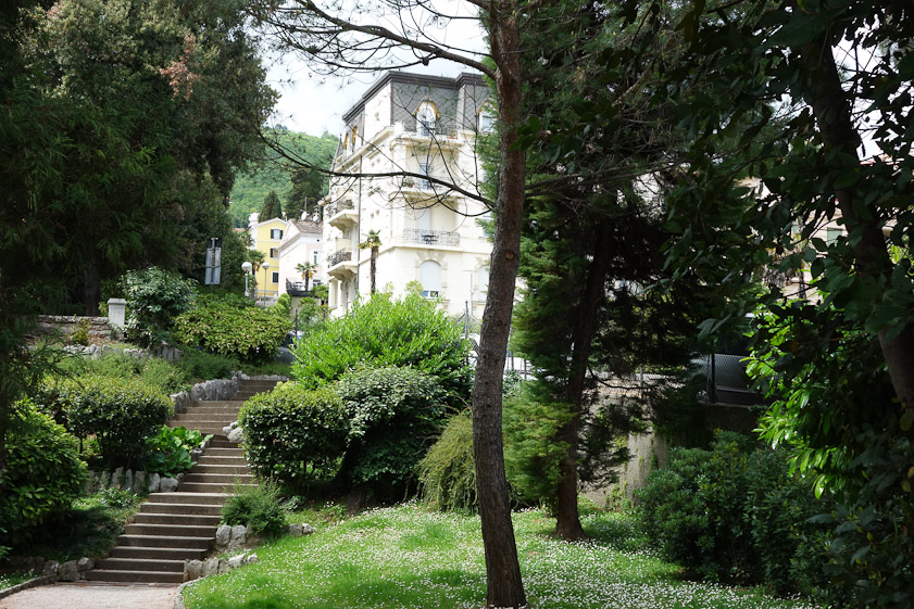 There is a pleasant strolling garden surrounding the Villa Angiolina, which is now the Museum of Tourism, with artifacts and history of Opatija as a luxury resort in the Autrian-Hugaruian Empire.