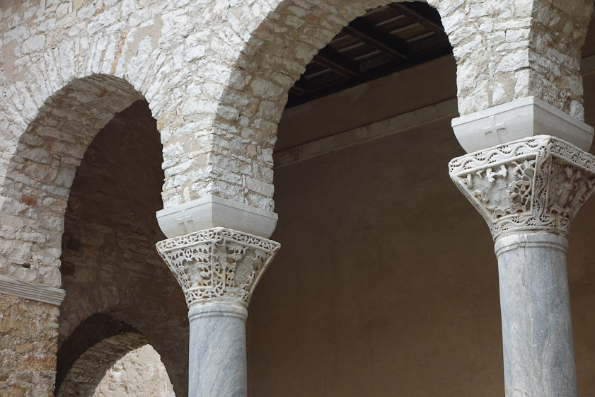 Columns and capitals in the atrium.