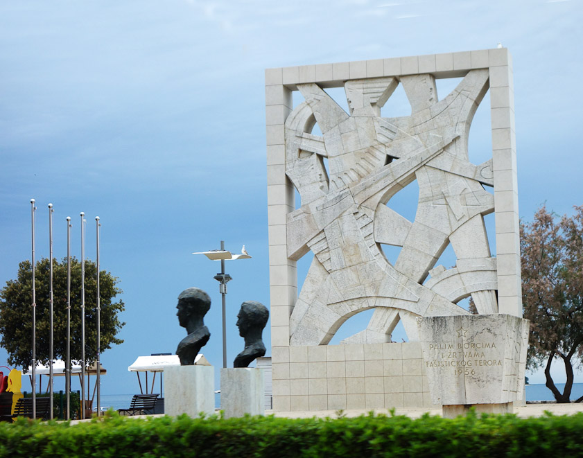 On the way in we drove past a monument to the Communist partisans who fought the occupying Germans during the war.