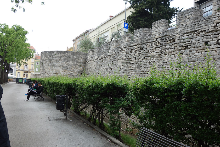The Roman wall continues past the Hercules Gate.