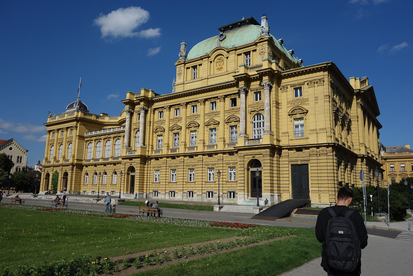 The Croatian National Theater, west side.