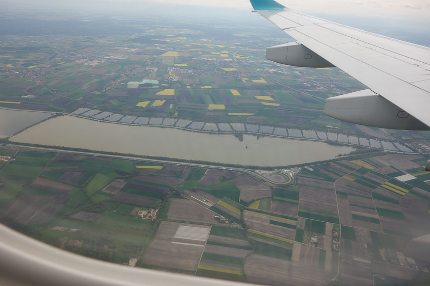 There were numerous bright yellow fields of rape seen outside Munich.