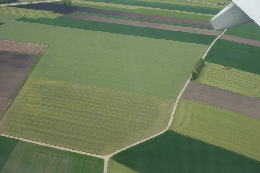The fields looked like modern paintings.