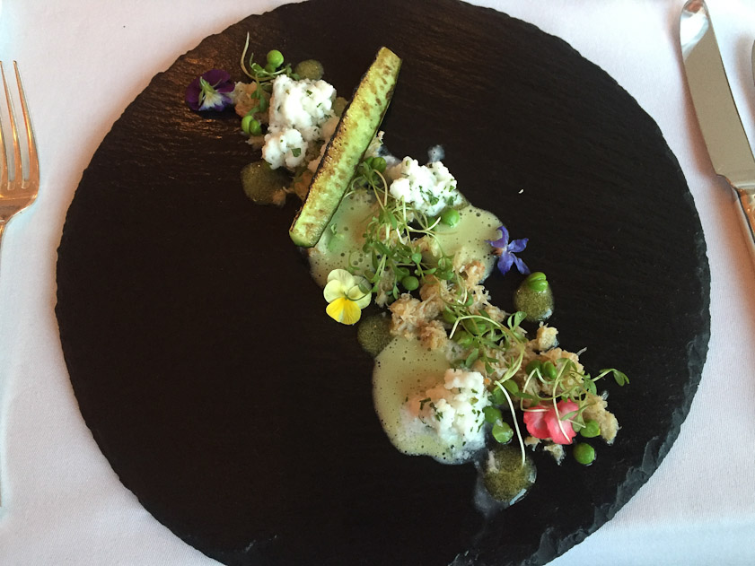 Appetizer for ED: cauliflower and crab