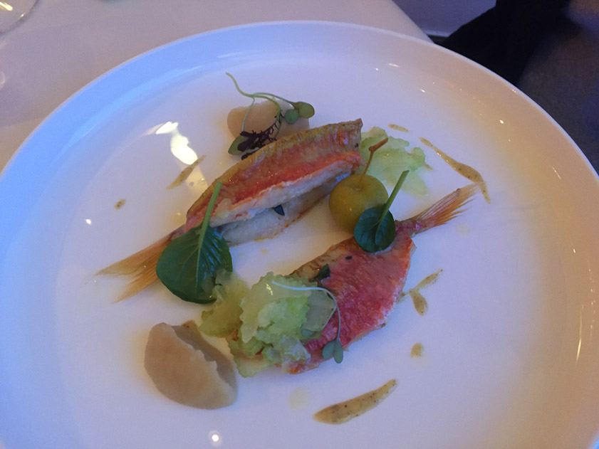 Main course for MTD: roasted mullet.