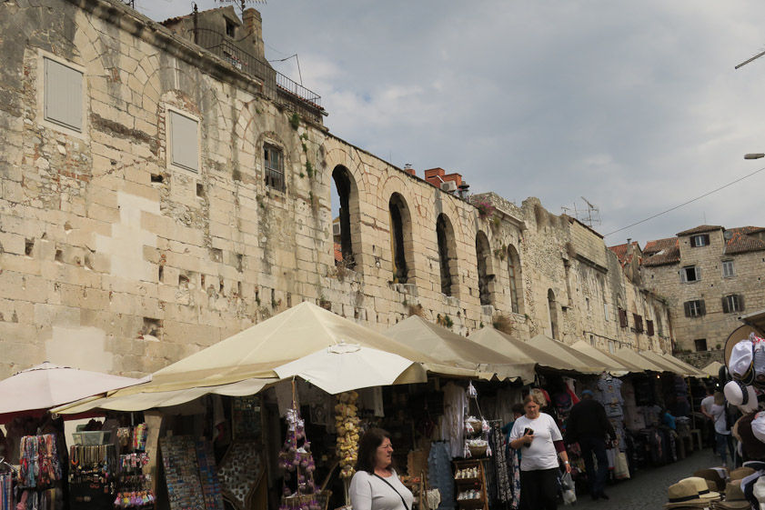 On our last day in Split we bought security pouches. I'd had my wallet picked, the cash removed, and the wallet put back in my pack the day before. I was very lucky to have my credit cards and other documents that I foolishly carried returned to me. This street vendors sell all manner of goods, not just tourist items.