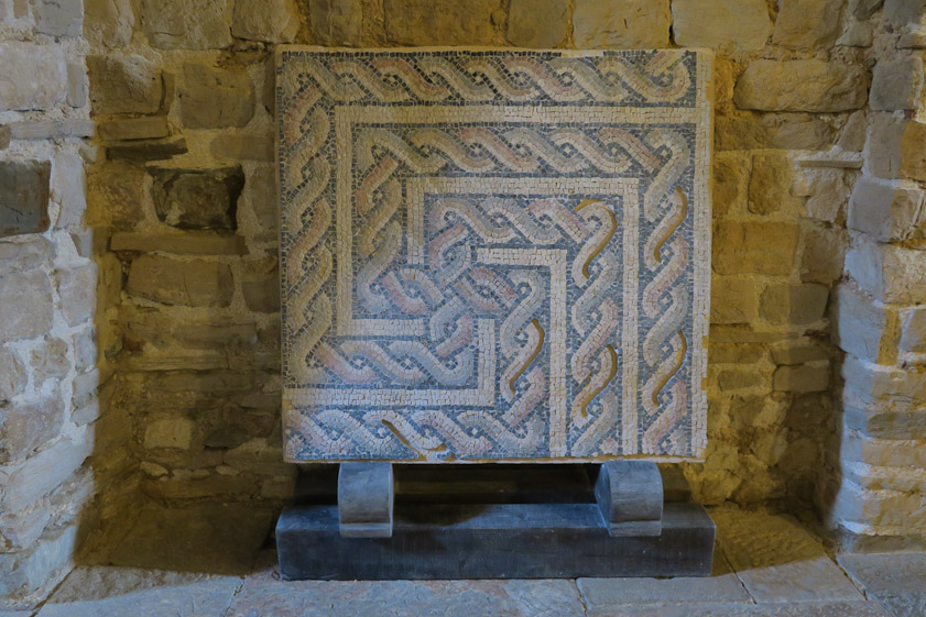 Some of the mosaics are from the 4c Roman villa.