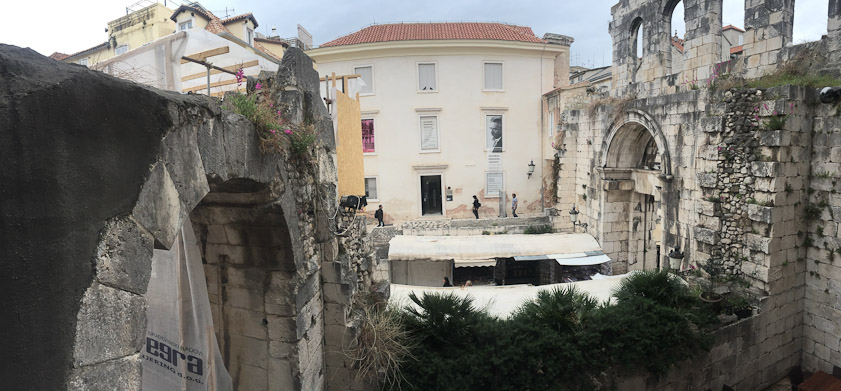 View from our hotel window in Split. We were just inside the east gate of Diocletian's Palace.