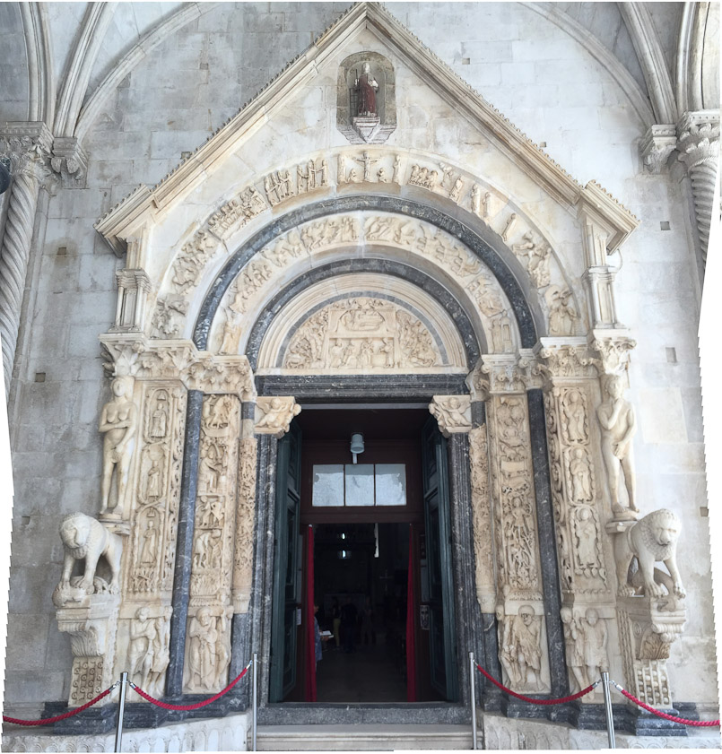 Rebecca West went on at some length about the carving on the door to the cathedral containing Manichean symbology.