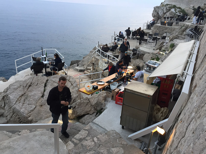 We stumbled on this very picturesque cafe on the rocks just outside the walls.