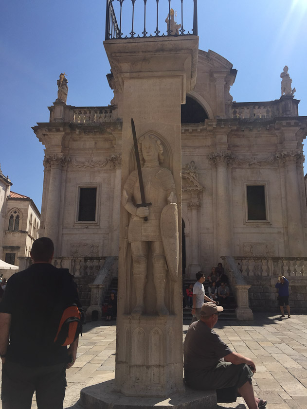 This statue of Roland in front of Saint Blaise is a symbol of an independent city. We saw Rolands in Bremen and Brandenburg, Germany.