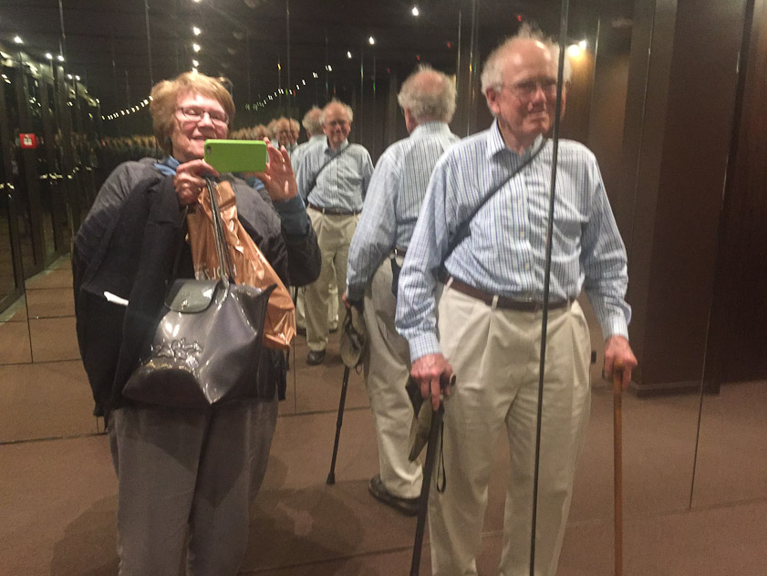 I had my old cane in one hand and my recent purchase in the other.