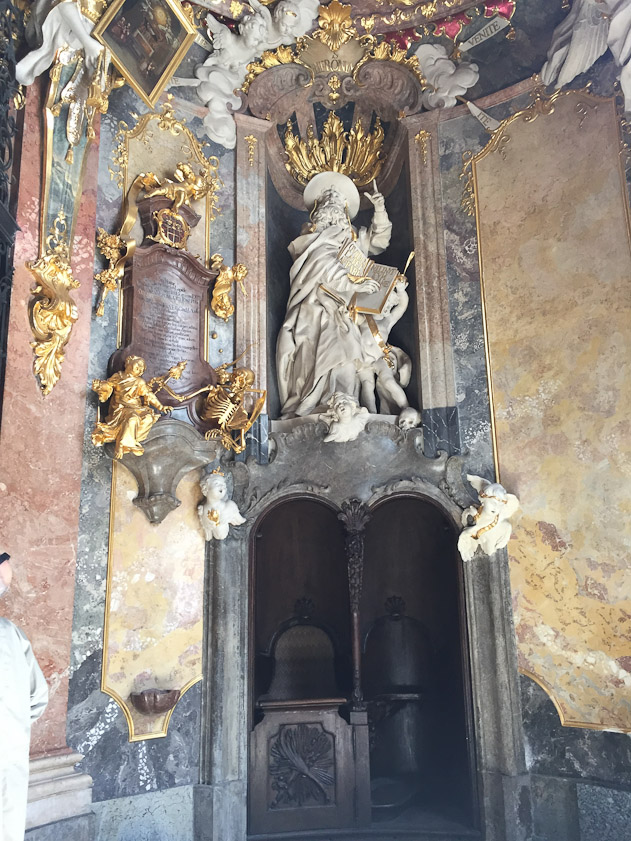 One of several confessionals.