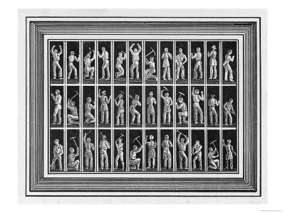 Each of the 12 frames holding 3 men could be independently moved forward within the shield.