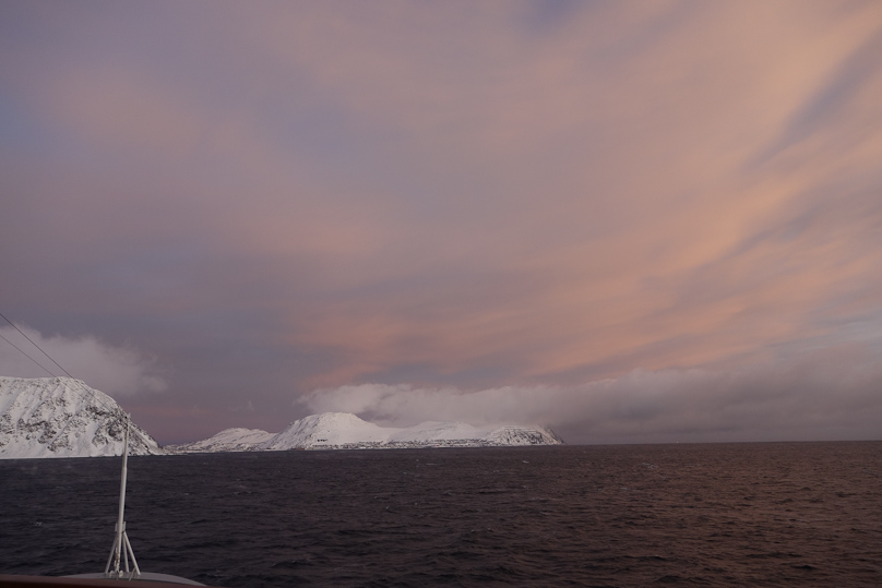 Four minutes later, toward the bow.