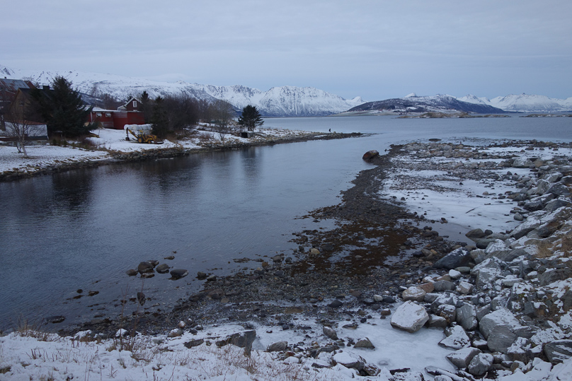 Near Vik School, about halfway to the ferry, we walked across a bridge.