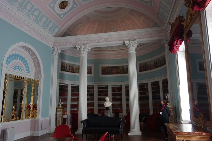 Our niece guided us to Kenwood House, recently restored, with an interior by Adam and an art collection that includes Rembrandt, Vermeer, van Dyke, Hals, Turner and others. This is the library.