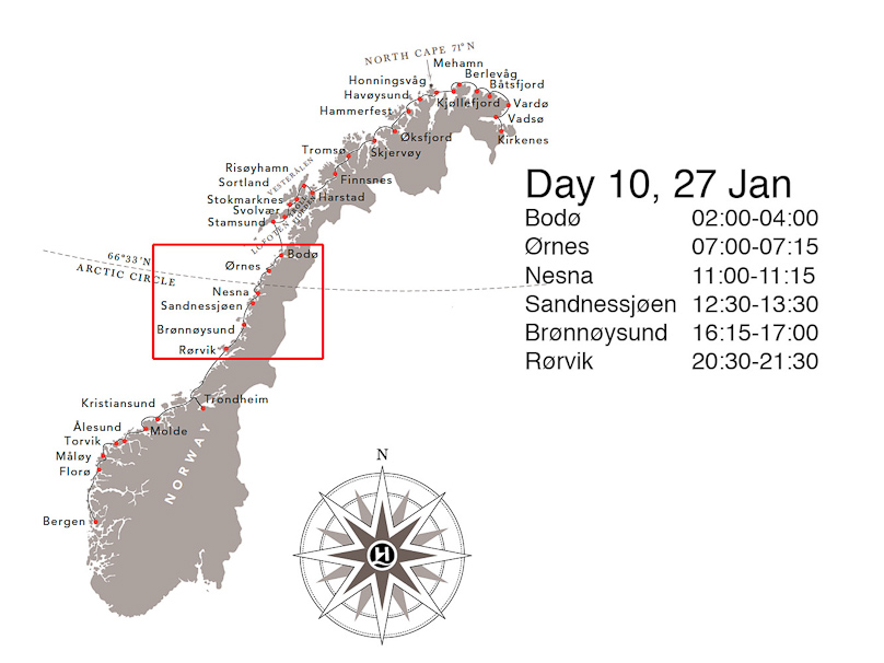 We crossed the Arctic Circle again, cause for another ceremony.