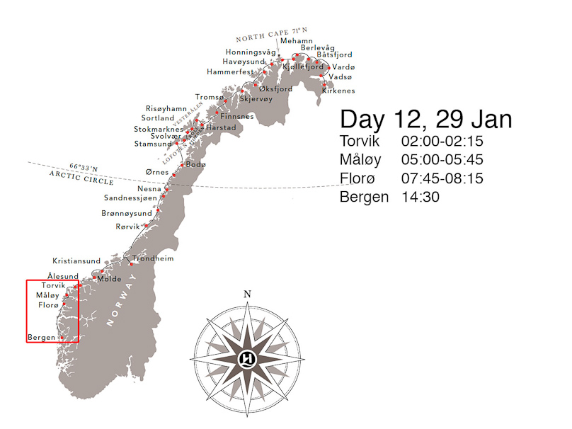 Our last day ended in Bergen at 2:30 PM.