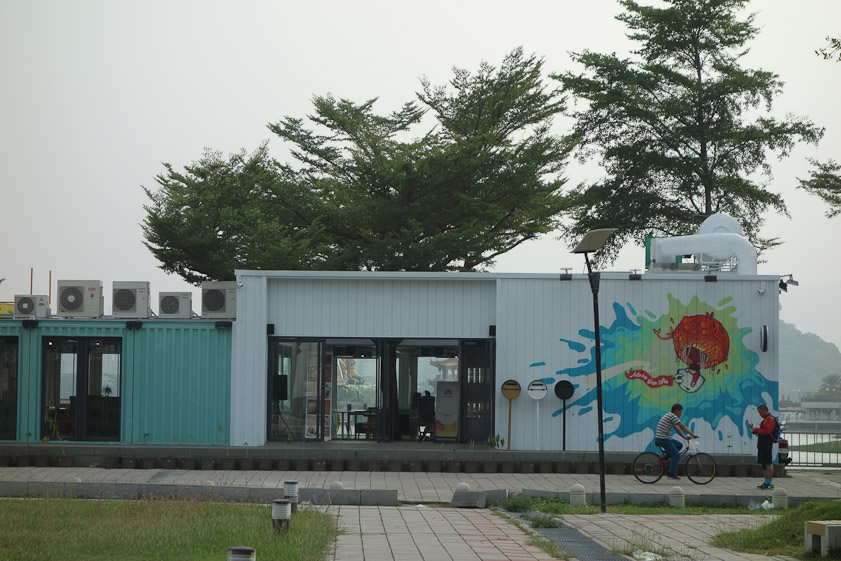 We came across this modern cafe, Pamma Coffee, at the top of Lotus Pond, and it was like finding Nirvana after a long, dry stretch. It was made of nine shipping containers.