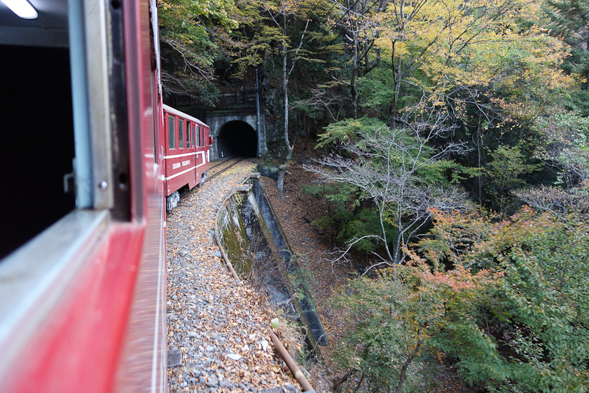 Approaching a tunnel.