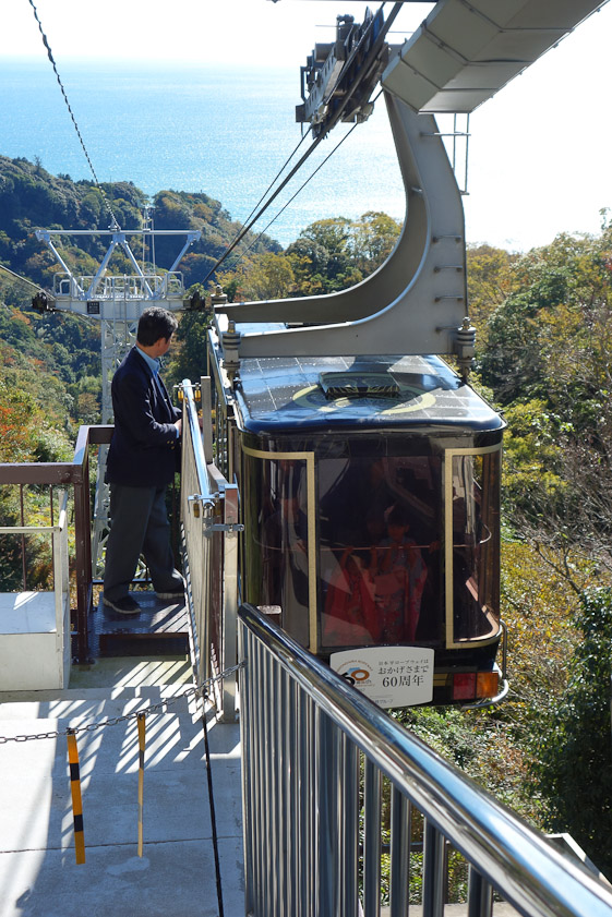 Gondola arriving at the top.