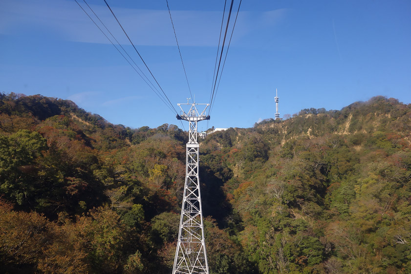 I sat in the front of the gondola going back up to the mountain.