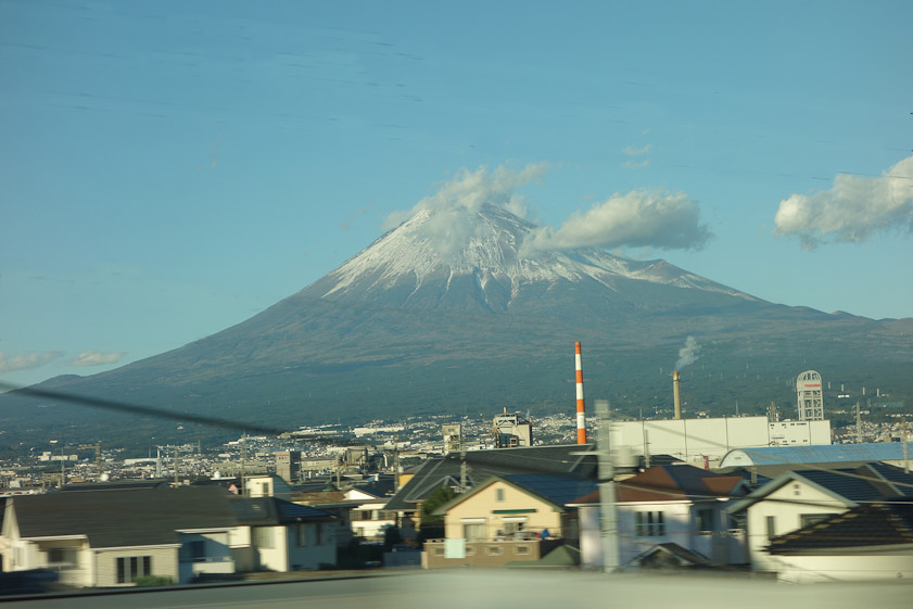 We got closer to Fuji on the shinkansen from Shizuoka to Tokyo.