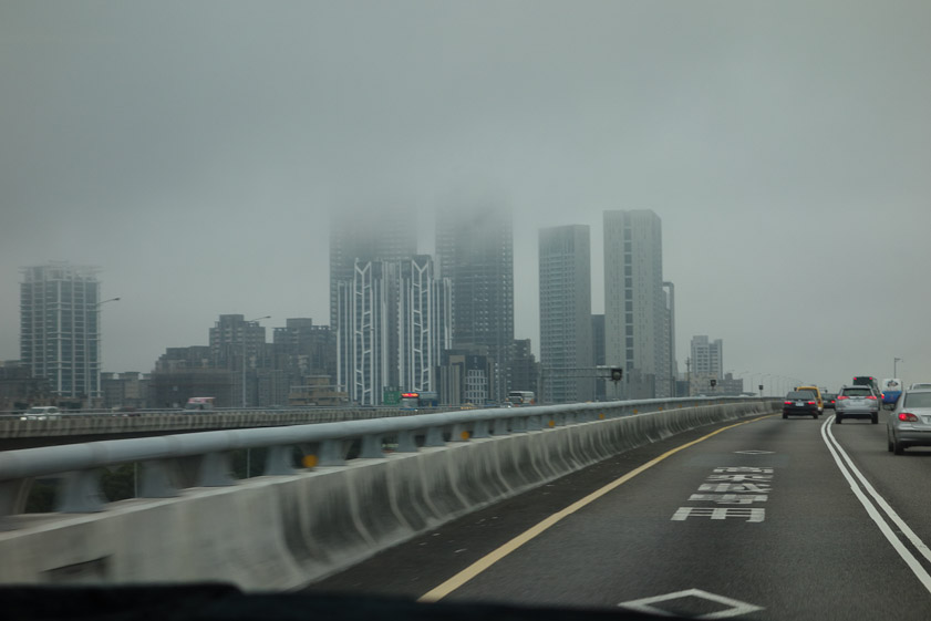 It was foggy driving in from the Tayouan airport to Taipei. It had been foggy in Tokyo and would be foggy in Taichung and Kaohsiung.