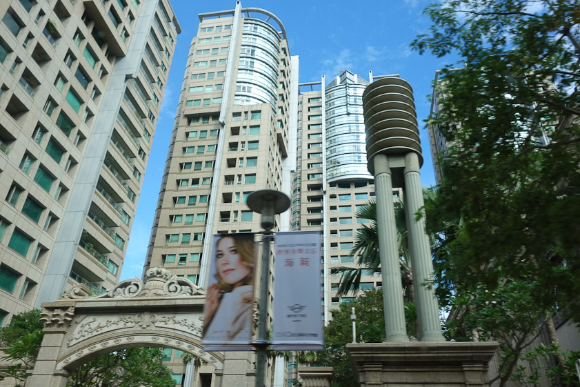 Commercial architecture in Taichung, population 2.8 million.
