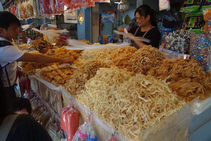 Dried and shredded fish products.