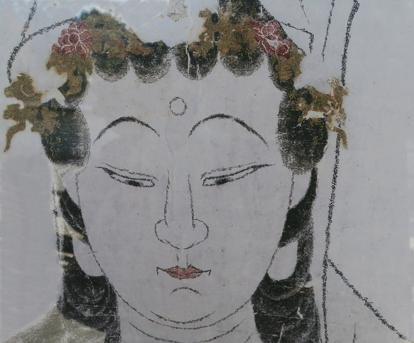 A closeup begins to suggest why this painting is remarkable.