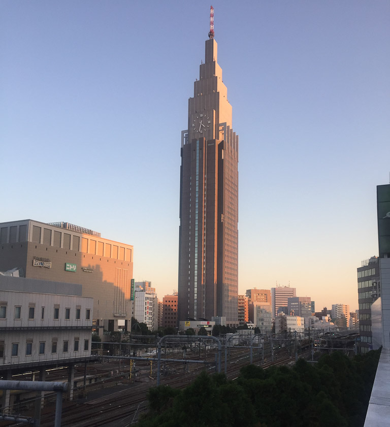 The DoCoMo tower in Yoyogi was a familiar sight from our room in the Century Southern Tower hotel in Shinjuku.