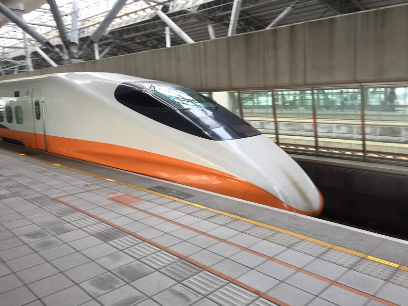 We traveled by High Speed Rail to Kaohsiung. As with the shinkansen in Japan, HSR stations are not in the centers of some cities. This closeup photo was made with a 4.15 mm focal length.