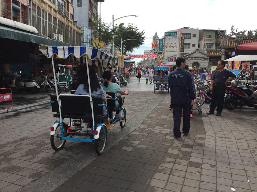 Miaoqian Road leads directly across Cijin from the ferry building. Cijin is quite a long, narrow island.