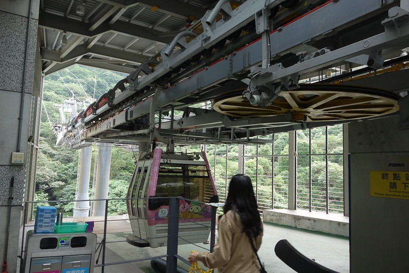 Cars move fast between stations, but slowly within stations, to facilitate loading and unloading.