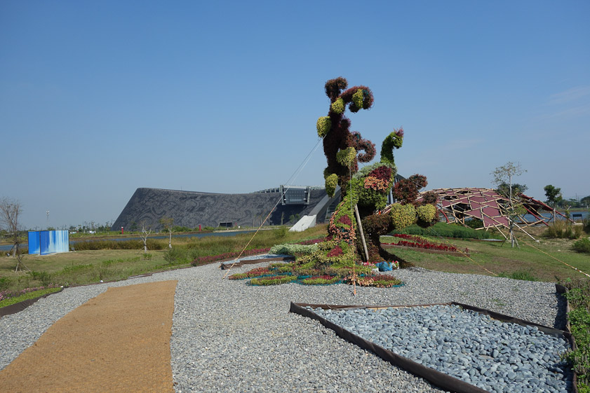 We were offered a ride in a golf cart.