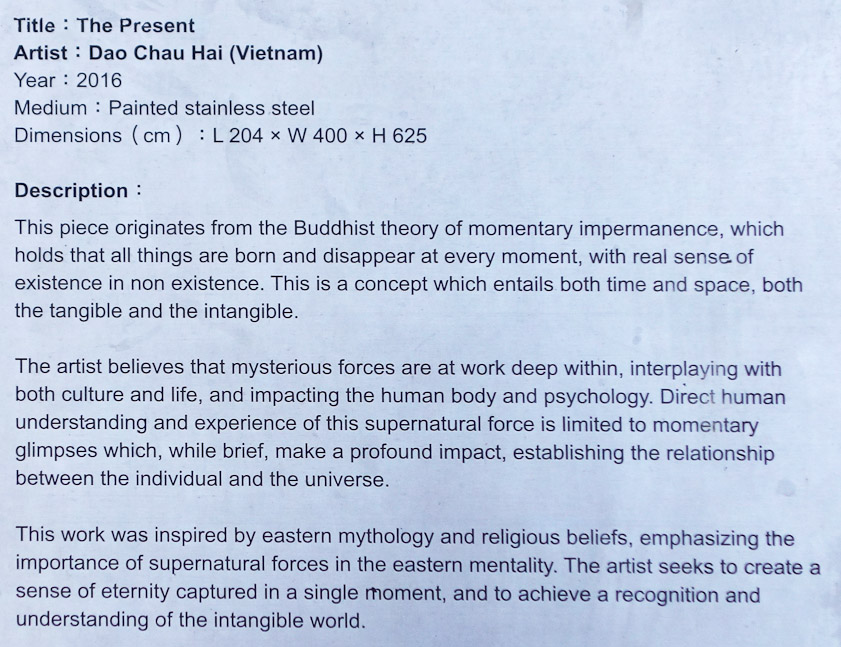 It's hard to see this expressed in the sculpture.